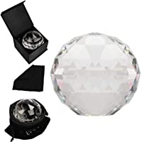 Los mejores  - BELLE VOUS Prisma de Cristal K9 Esfera Facetada 8 cm - Prisma para Fotos Atrapaluz con Bolsa de Terciopelo- Paño de…